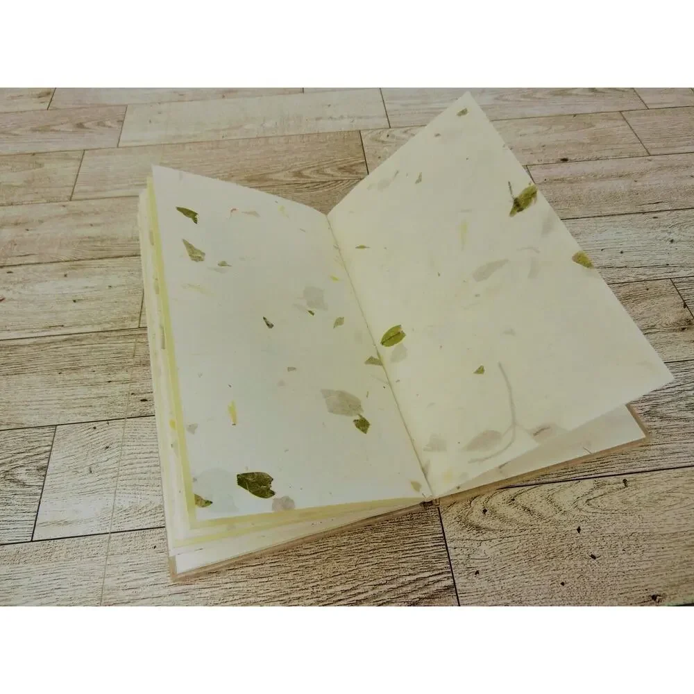 Handmade Flower Pages Annual Tree Ring‎ Journal Diary Notebook Hardcover NICE